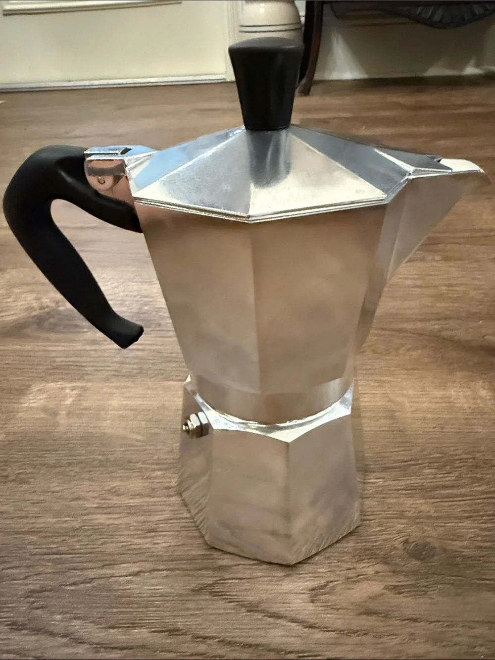 Bialetti Moka Express Stovetop Coffee Maker - Silver with Black Handle